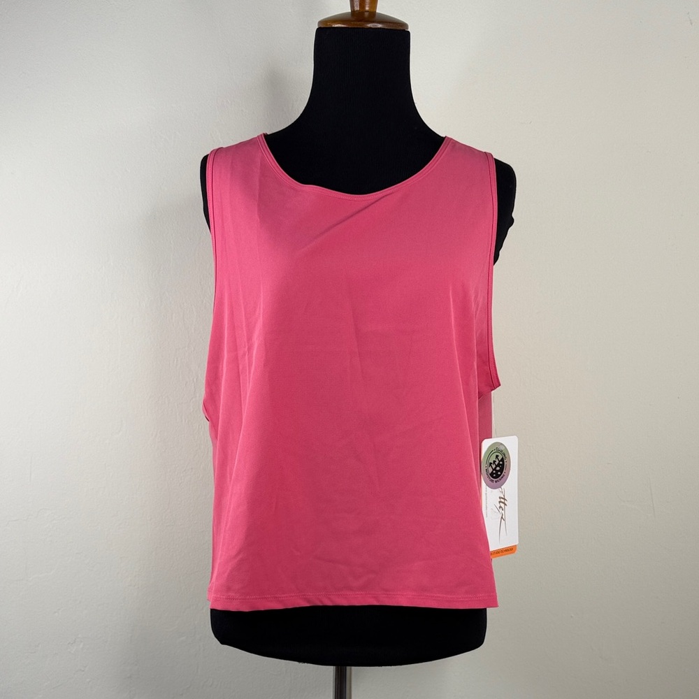 GOTTEX Pink (Watermelon) Cooling Moisture Wicking Sleeveless Women's Top L